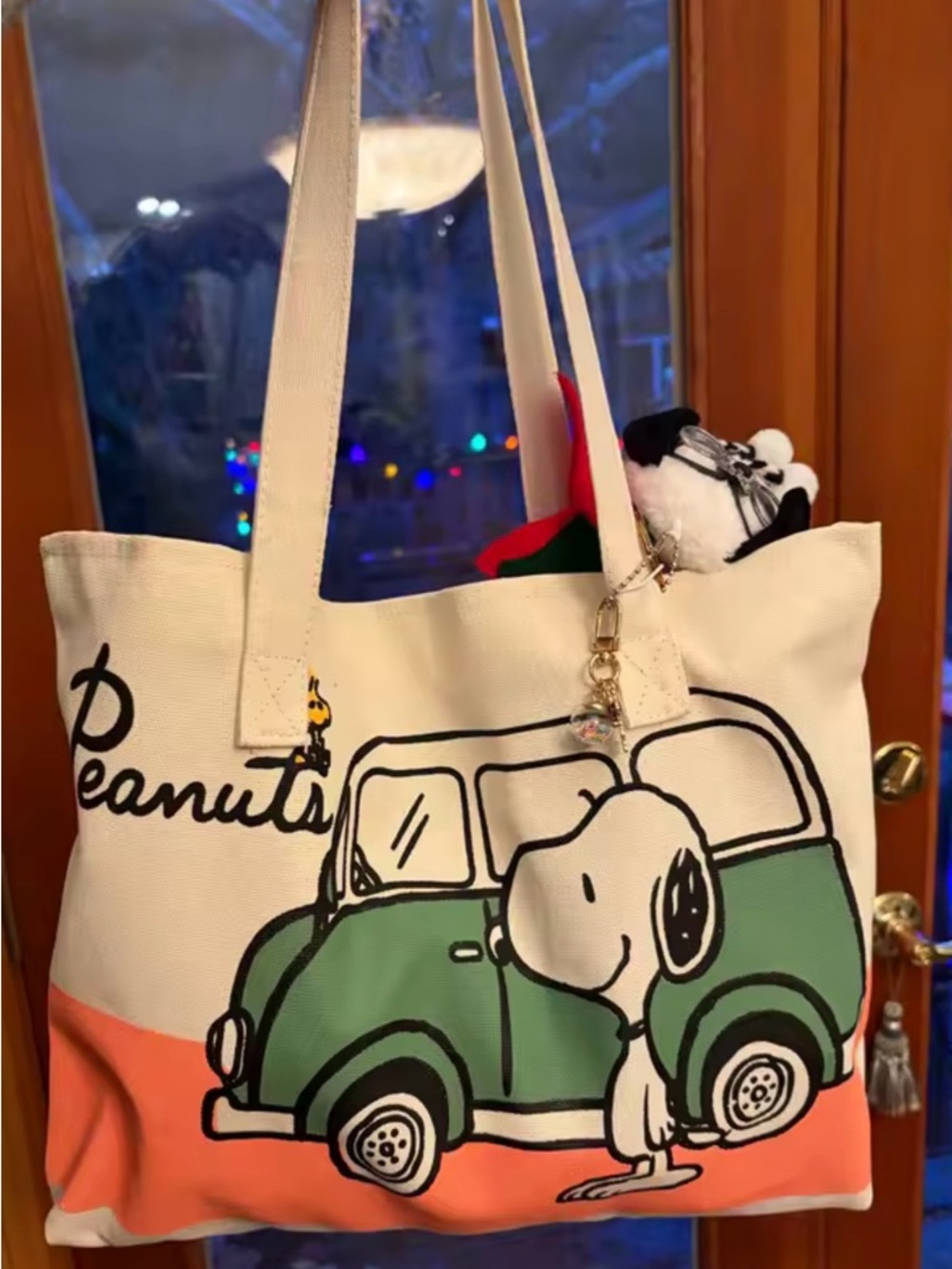 Peanuts Snoopy Canvas Tote Bag - Picture 2 of 3